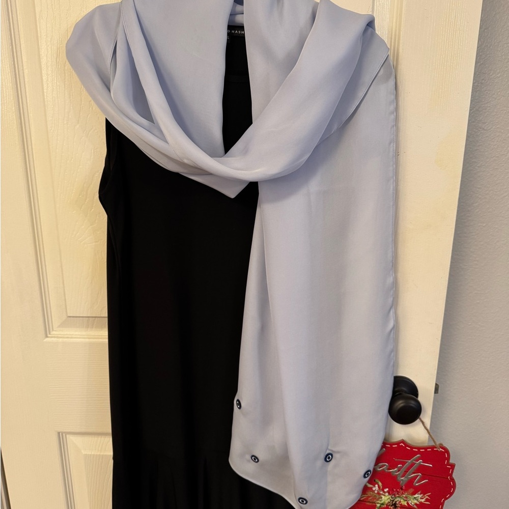 Saks Fifth Avenue Elegant Light Blue Scarf